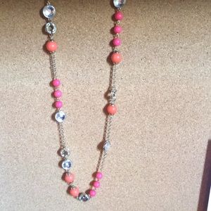 Long necklace and matching earrings